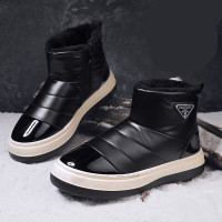 枫述东北雪地靴男冬季新款羽绒男鞋加绒加厚保暖男士休闲厚底高帮棉鞋