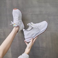 枫述飞织运动鞋子女潮鞋百搭ins火韩版2022春季新款透气软底小白鞋