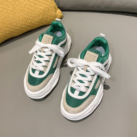 枫述溶解厚底板鞋女鞋2022春季新款德训绿色休闲老爹小白鞋ins潮