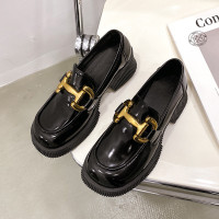 枫述法式小众小皮鞋女英伦风2022年春季新款百搭配裙子厚底乐福鞋学生