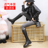 苏芈沐琹长靴女不过膝2020新款冬加绒雪地长筒秋款高筒骑士马丁皮靴子