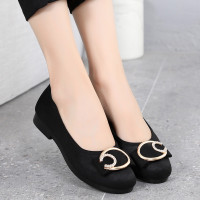 苏芈春秋季老北京布鞋女平底单鞋透气软底黑色工作鞋豆豆鞋妈妈鞋