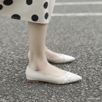 苏芈2021夏季新款百搭仙女鞋温柔平底晚晚鞋网红尖头休闲鞋瓢鞋单鞋女