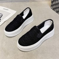 苏芈熙美宣2021春新款英伦风厚底休闲鞋懒人一脚蹬秋季乐福鞋圆头松糕女鞋