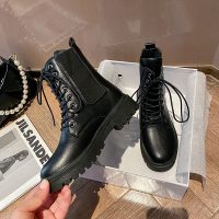 苏芈熙美宣网红马丁靴2021年秋季新款松糕厚底女靴时尚百搭显脚小瘦瘦靴