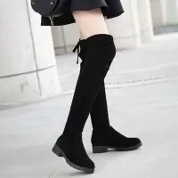苏芈熙美宣长靴鞋子女韩版过膝长筒靴子2021秋季新款百搭显瘦高筒弹力女靴潮