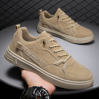 苏芈劳保男鞋秋季新款工作防水防滑工地运动上班潮鞋百搭休闲皮面板鞋