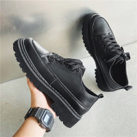 苏芈秋季黑色皮鞋男士休闲正装男鞋韩版厚底潮鞋青少年百搭帅气小皮鞋