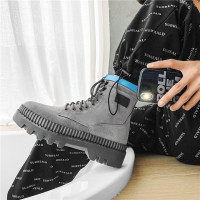 苏芈春秋季高帮马丁靴男英伦风工装黑色短靴男鞋青年百搭厚底帅气靴子