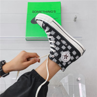 苏芈2021新款高帮帆布鞋设计感小众原创男休闲板鞋夏季百搭黑色男鞋子