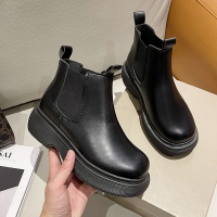 苏芈切尔西短筒靴子女鞋2021年春秋新款马丁松糕厚底秋季瘦瘦短靴