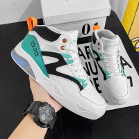 苏芈沈然帆布男鞋春季潮流百搭青少年运动高帮板鞋皮面增高小白潮鞋子