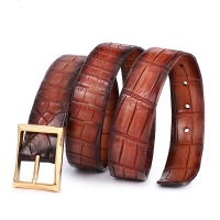 VG维塔斯格拉乔夫真鳄鱼皮带尼罗鳄双面鳄鱼皮真金钨钢扣针扣皮带