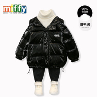 米菲男童羽绒服新款洋气男宝宝免洗冬装外套儿童时髦加厚帅气上衣