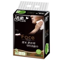洁柔Face天然无香抽取式纸面巾130抽*3包