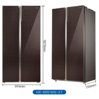 松下(Panasonic)NR-B651WG-XT 640L对开门大容量 光动银除菌精准调温一级能效带变温大冰箱 蜜糖棕