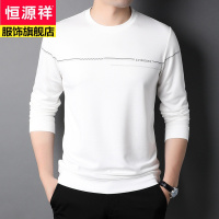 恒源祥时尚潮韩圆领长袖男士T恤休闲卫衣男装体恤上衣服2022秋季新款