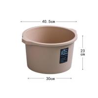 卡其色 家用泡脚桶保温养生大深桶加高过小腿塑料洗脚盆按摩厚足浴便携桶