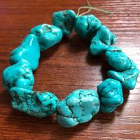 随行手串 湖北原矿绿松石随行手串网花瓷度玉化108佛珠男女配饰铁线工艺品