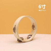 铃圈6寸/15cm 奥尔夫手摇铃鼓儿童幼儿园铃圈打击乐器手拍鼓舞蹈表演手鼓手铃鼓