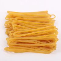 38扁黄色橡皮筋30克(试用装) 黄色橡皮筋高弹力耐用工业橡胶圈皮套一次性捆菜绑钱烫发专用皮筋