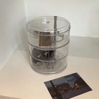 三层防尘收纳 透明亚克力可旋转首饰盒头绳发夹饰品展示架手链项链耳饰收纳盒子