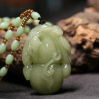 天然和田玉吊坠如玉葫芦翡翠岫玉吊坠项链 天然和田玉吊坠如意葫芦岫玉翡翠吊坠项链原石男女挂件