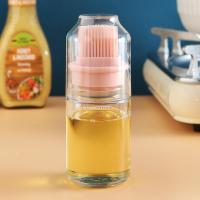 卡粉 油刷子厨房烙饼家用耐高温硅胶食用刷酱烧烤油刷按压式带瓶一体式