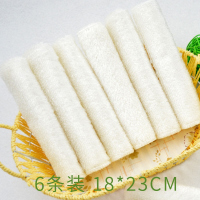 白色6条装18*23CM 广州高档不沾油竹纤维洗碗布巾不掉毛厨房抹布吸水加厚擦桌家务。