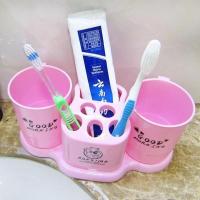 棉花褥子床垫浴室卫生间双杯洗漱架情侣放牙刷牙膏洗漱杯子牙具座