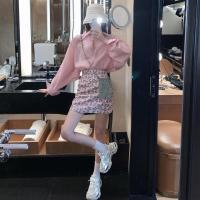 实拍其他阿玛施女可盐可甜薄款长袖女上衣设计感小众轻熟衬衣c312