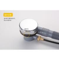 灰色浴缸下水套装 带过浴缸卫浴弹跳铜排水管滤网下水配件沐浴木桶房全式