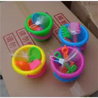 颜色随机一套 小号迷你塑料沙滩桶套装挖沙玩沙土工具玩具小桶儿童男孩女孩宝宝