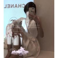 纯白色 （福利款仅500套 均码 After Milk 罗马假日一杯梦露的白茶性感吊带裙睡衣丝滑睡裙套装