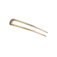 金色 金属发簪女古风简约现代ins头饰可盘发丸子头U型簪子优雅气质古装