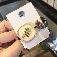 贝壳白 韩版时尚橡皮筋简约扎头绳气质成年女韩国东大门发绳发圈马尾发饰