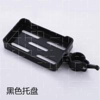 黑色 皂盒适用于21-25杆 普黑 欧式仿古香皂盒哑黑置物架肥皂盒托盘 浴室淋浴房黑色花洒置物架