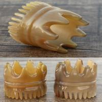 标准 天然牛角梳子男女经络按摩梳防静电宽齿大齿清洁头皮洗漱梳 长6CM