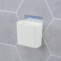 象牙白 吸壁式牙膏架收纳贴放牙具梳子卫生间筒的牙刷架盒墙上浴室置物架