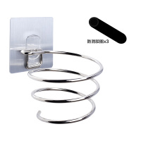 免打孔电吹风架(送防滑圈) 不锈钢电吹风机架子免打孔吸盘壁挂浴室卫生间收纳置物厕所风筒架