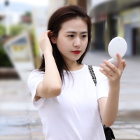 智能镜子触摸屏小镜子随身携带带灯化妆镜梳妆镜手拿式镜家用小型