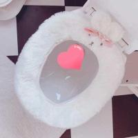 保暖马桶通用毛绒坐便兔子家用马桶套软萌坐便器垫可爱坐垫马桶圈