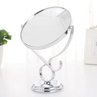 欧式高清台式化妆镜寝室公主镜双面镜放大镜子宿舍便携镜梳妆镜。