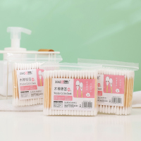 10包袋装(1000支) 棉签木棒化妆棉棒棉花掏耳朵圆尖头婴儿家用双头棉球卸妆