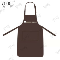 咖啡色新款 VOOGL为高围裙擦手清洁家用无袖防污碧桂园工作服