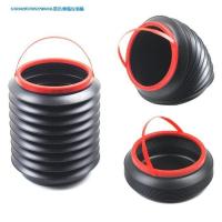 4L黑色伸21 车载垃圾桶隐形垃圾袋拉极桶车内汽车伸缩垃圾汽车硅胶迷你伸缩垃