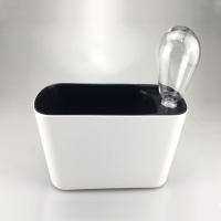 白色 大 塑料多肉蔬果菜花盆大号方形花盆简约加厚加大水培懒人自吸水花盆