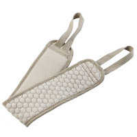 双面长条搓澡巾 米灰 搓背巾拉背条男成人双面强力去污搓泥神器长条洗澡巾后背搓澡巾女