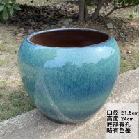 F300 陶瓷 特大 宜兴粗陶花盆现代简约家用透气大号多肉植物盆栽花卉绿萝创意花盆