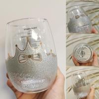 237ml皇冠双层玻璃杯 星爸爸仪式闪烁皇冠少女玻璃杯烫金隔热双层水杯男女情人节随行杯